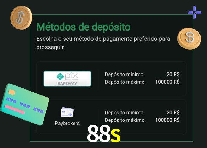 O cassino 88s oferece uma grande variedade de métodos de pagamento